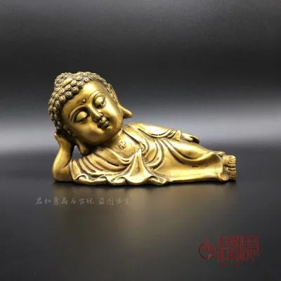 

Exquisite antique Sakyamuni Sleeping Buddha ornament