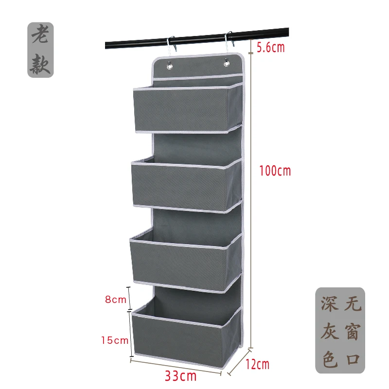 Simple Houseware 4 Pocket Hanging Wall Closet Storage Bag Organizer Over Door Cloth Toy Organizer Bag Pouch Hanger