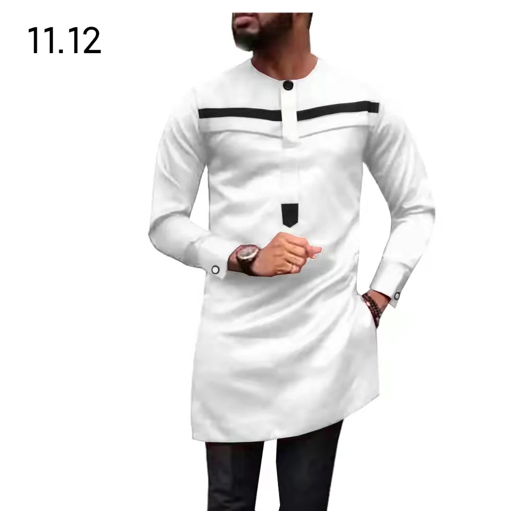 

Африканские мужские костюмы Dashiki, рубашки с принтом, топы + длинные брюки с карманами, комплект из 2 предметов, наряд Анкары, блузка