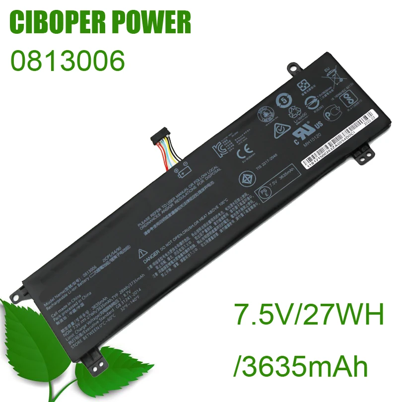 

CP New Laptop Battery 0813006 7.5V/27WH/3635mAh 5B10P18554 5B10P23790 BSNO485490 For IdeaPad 120S-11 120S-11IAP Series Notebook