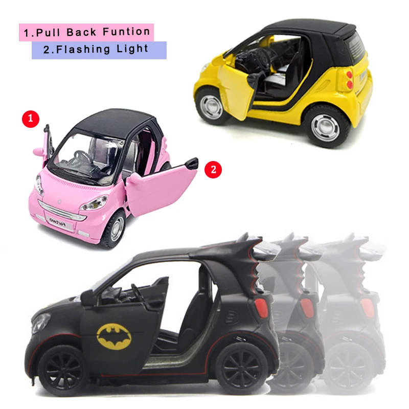 Toy Vehicles Diecast Model Cars-Toy For Children Metal Cars For Brithday Decoration Smart Fortwo