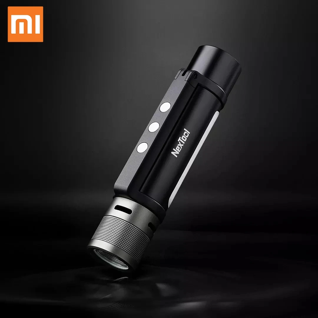 

Xiaomi Outdoor LED Flashlight USB-C Rechargeable Torch IPX4 Waterproof Zoomable Portable Emergency Light 1000lm Power Bank