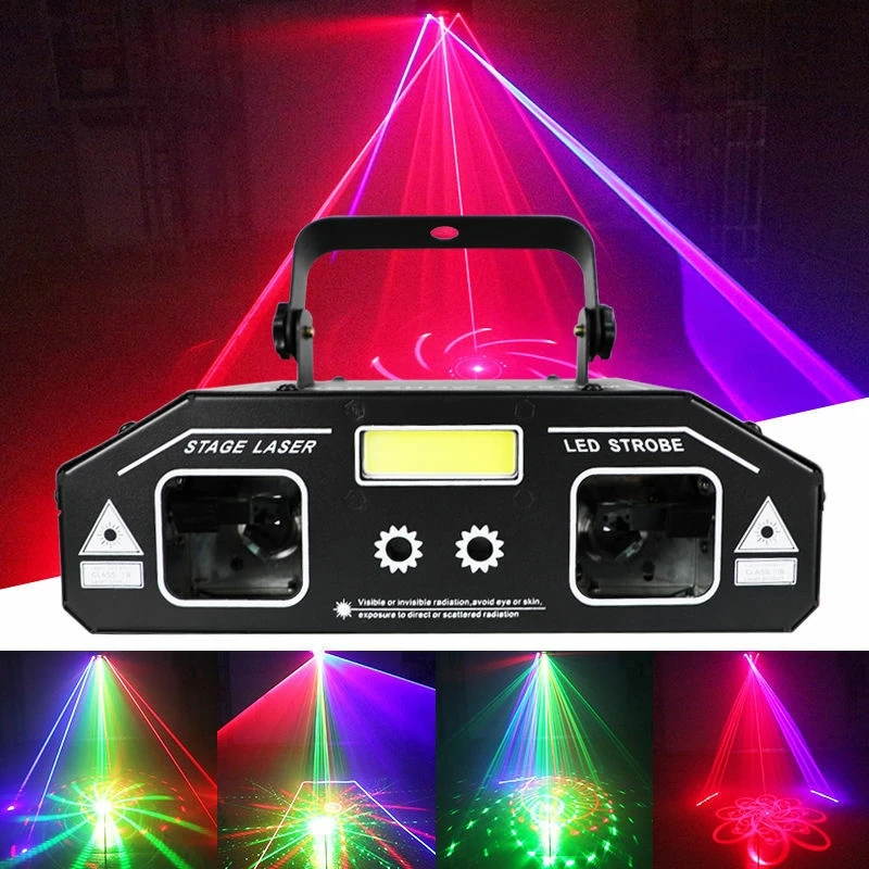 

3 In 1 Laser Scanner Light Instrument Disco DJ Projector DMX512 Controller Bar Special Stage Light KTV Party Decoration