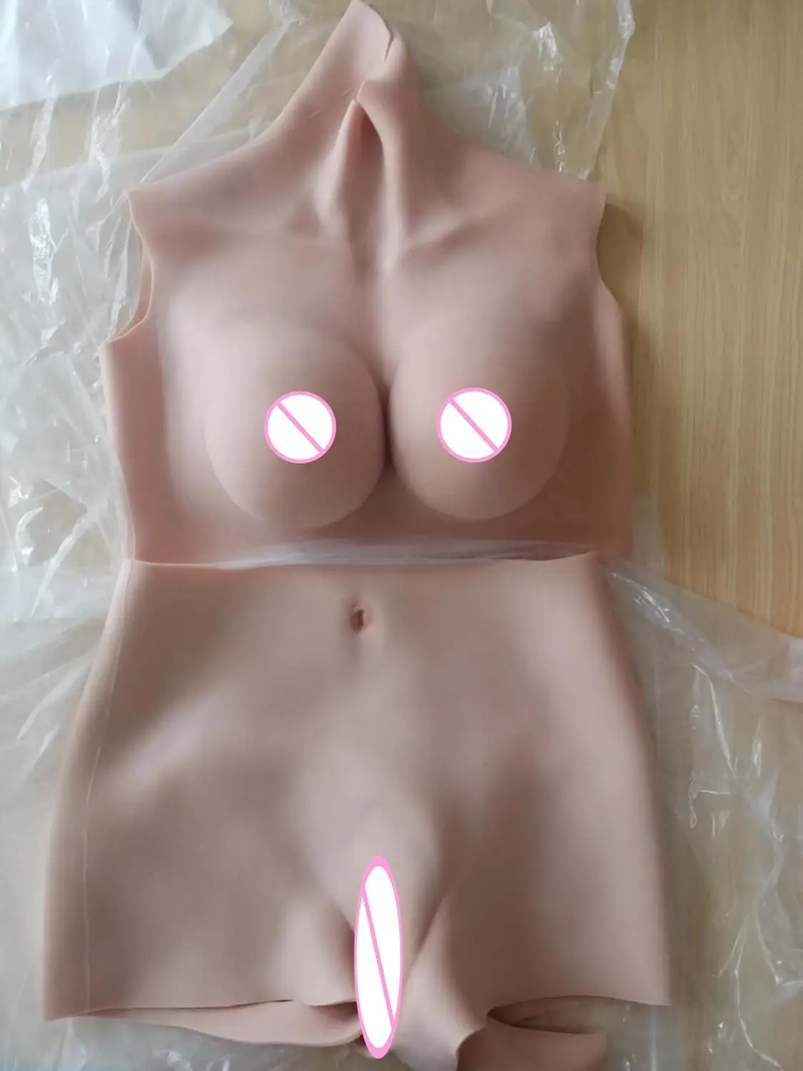 D CUP Silk Cotton Filler Fake Artificial Boobs Breast Forms and Vagina Panties Crossdresser Shemale Drag Queen Transgender