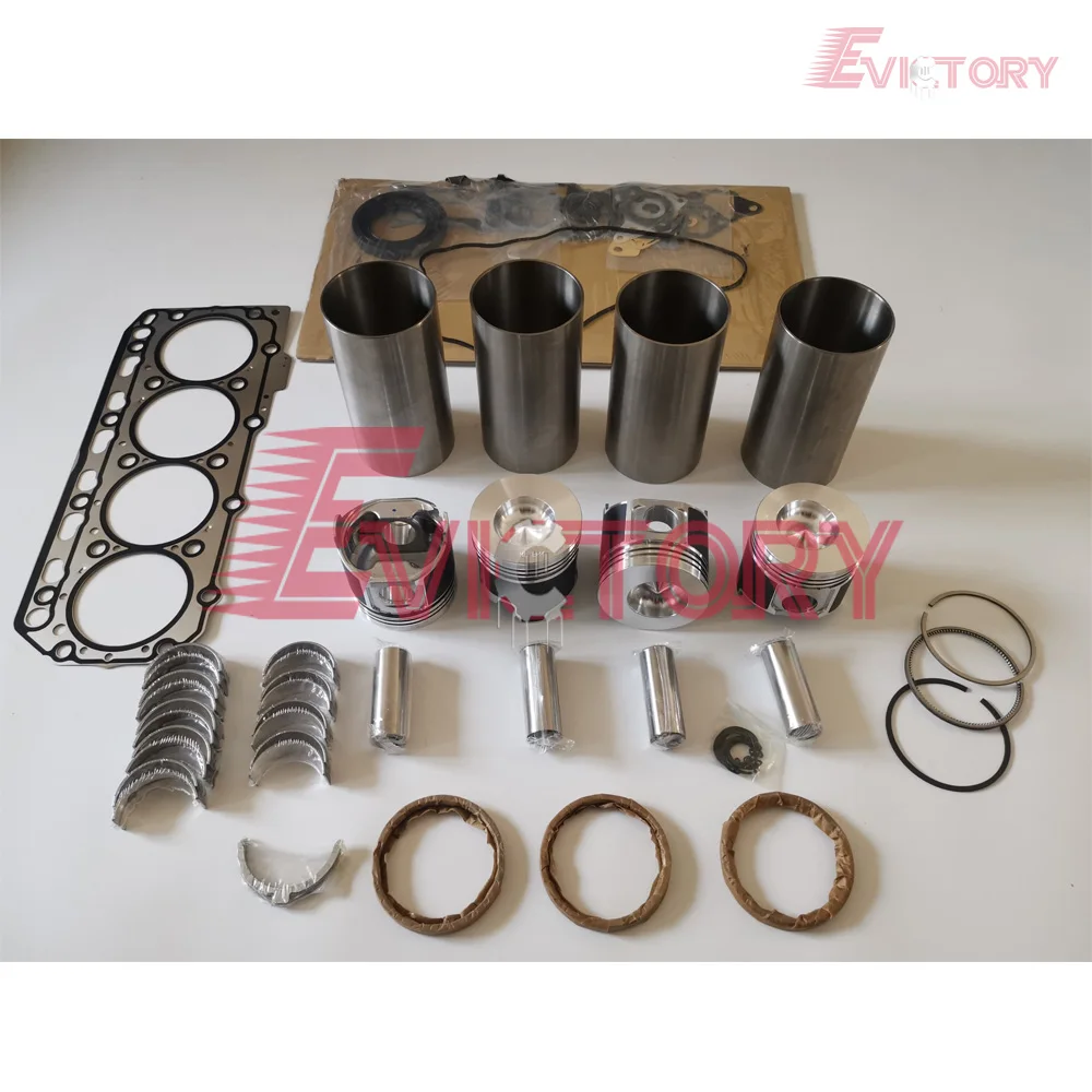 

For Komatsu PC45R PC40MR excavator 4D84 4D84E 4TNE84 piston +ring+cylinder liner+full gasket kit+bearing kit