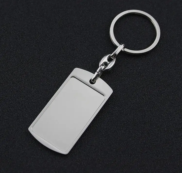 

Fashion Classic Zinc Alloy Souvenir Rectangle Key Chain Creative Business Gifts Keychain Key Ring Trinket Xmas Gifts Wholesale