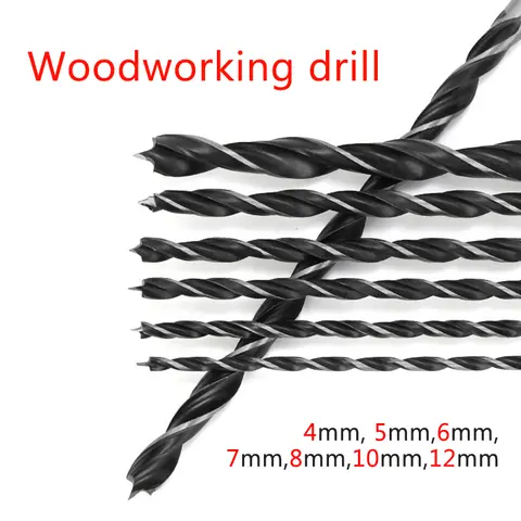7pcs Extra Long Twist ferramentas furade Brad Point Wood Drill Bit Set 12"/285-300mm Woodworking Drilling Perforator Tool