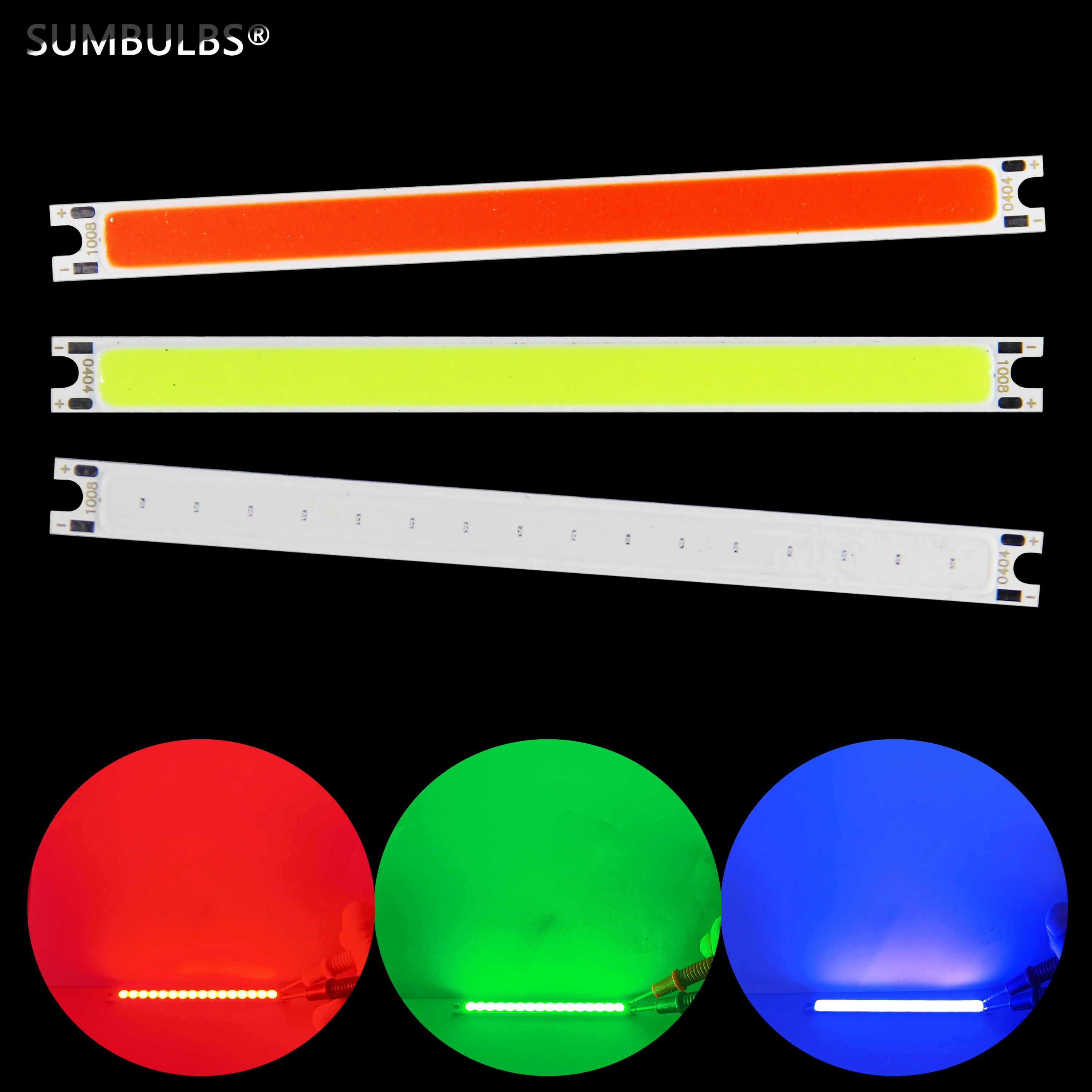 10ชิ้น/ล็อต12V 100 * * * * * * * 8Mm 10W COB LED แหล่งกำเนิดแสงหลอดไฟ LED 10ซม.บาร์ไฟ DIY หลอดไฟ100มม.