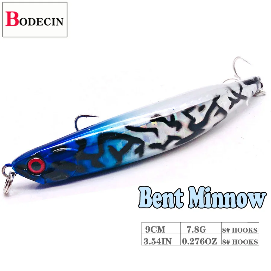 Drijvende Gebogen Jerkbait Minnow Crankbaits Kunstmatig/Nep Aas Voor Vissen Lokken Visgerei Wobbler Snoek Karper Swimbait Topwater Zee