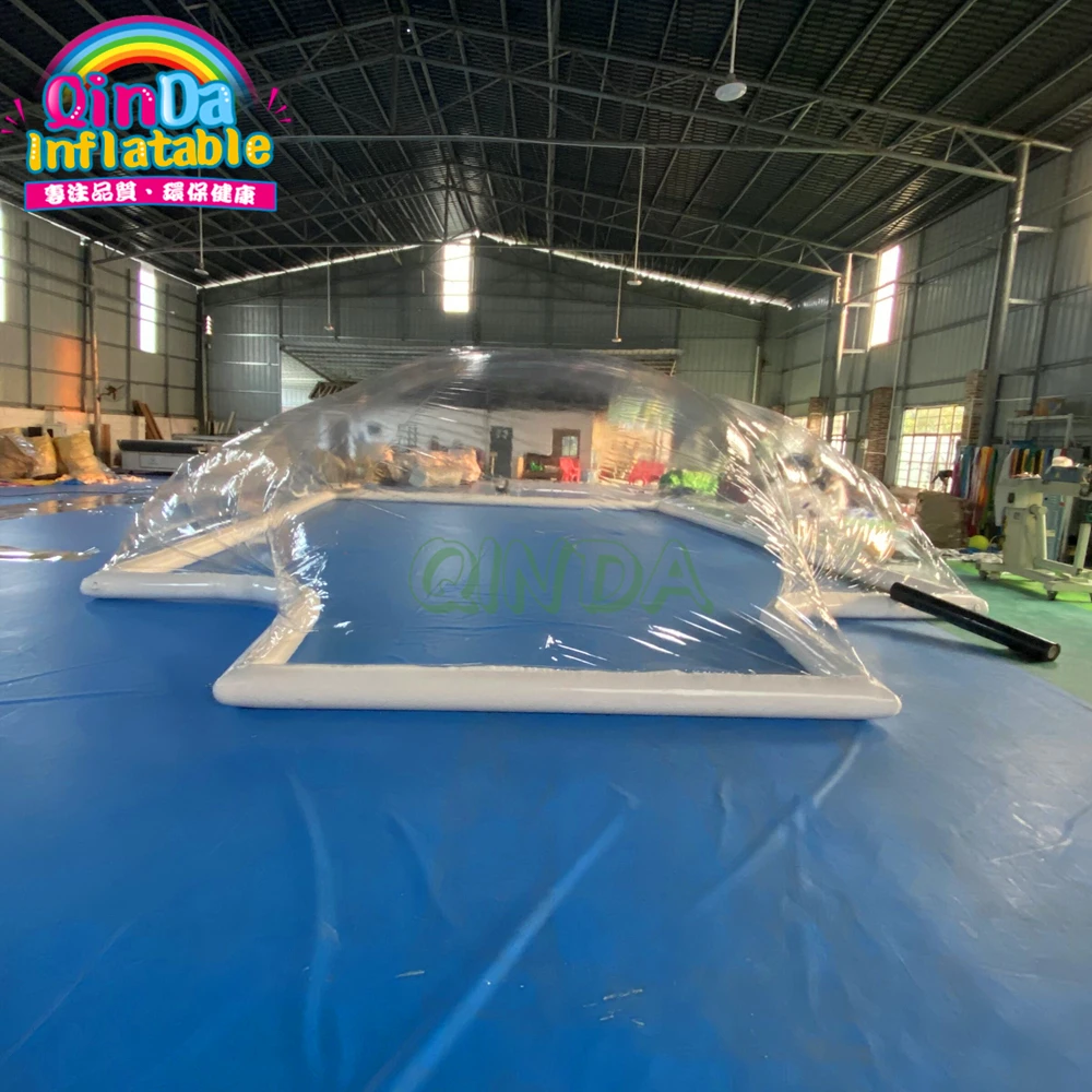 Cubierta de piscina de domo de aire, tienda de campaña inflable, tienda de campaña de construcción