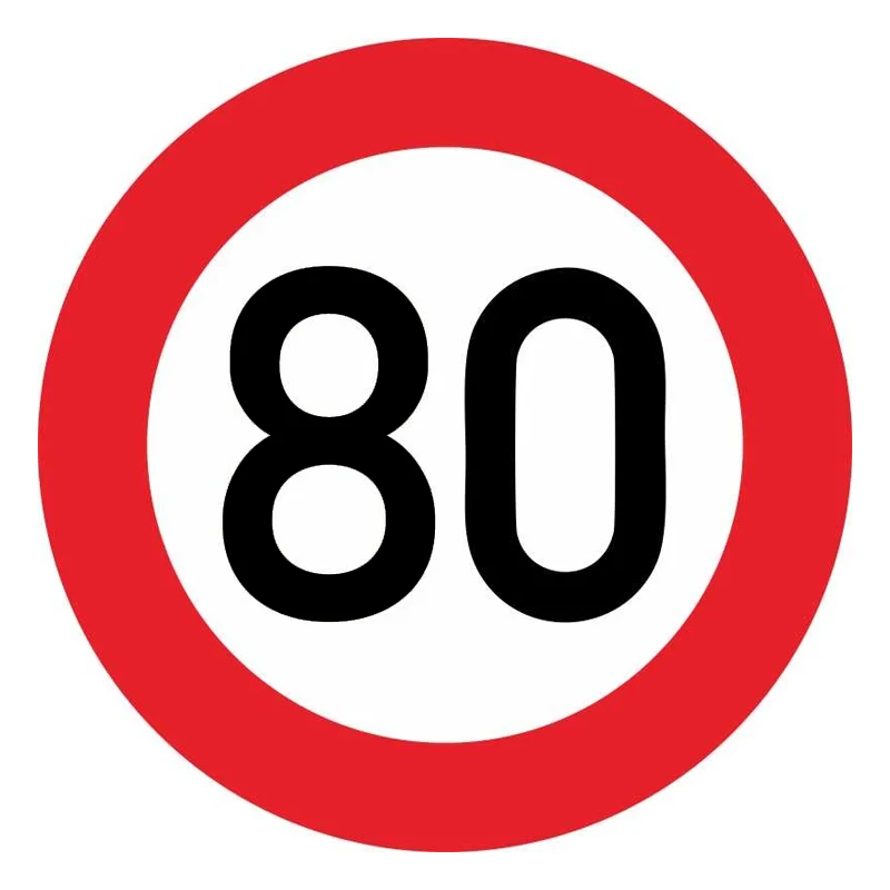 

S50088 # индивидуальная ПВХ наклейка ограничение скорости 80 км Водонепроницаемая Автомобильная наклейка на мотоцикл ноутбук декоративная