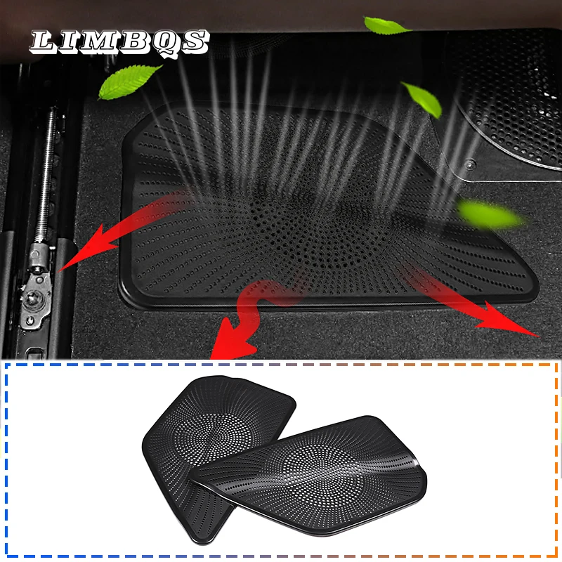 Black seat air outlet vent stickers For G11 G12 AC Heater trim Floor under seat inlet Duct Grille For BMW 7 Series 2016-2019