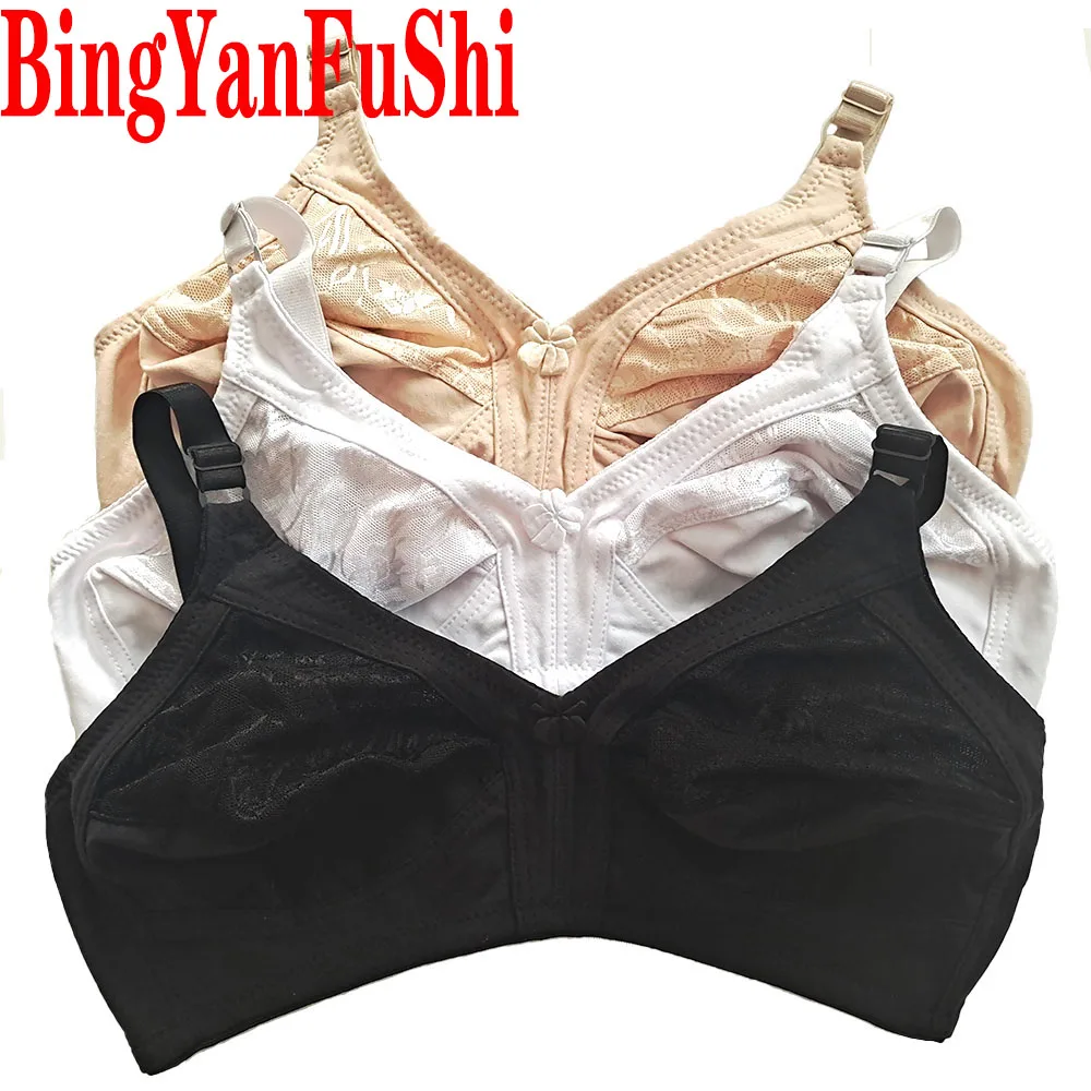 Classic Lace Black White Khaki Push Up Bra Sexy Women Wireless Underwear Large Bust 50F 48F 46E 44E 42E 40D 38E 36F Lingerie C02