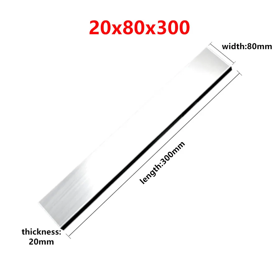 Long 300mm High Speed Steel White Steel Knife Blank 20x50x300 20*60*300 20x80x300 20*100*300 HSS Rectangle Cutter ,For DIY Knife