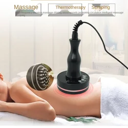 Plug-in cupping massager emagrecimento massageador portátil quente compressa meridian escova draga meridiano aquecimento massageador corpo massageador