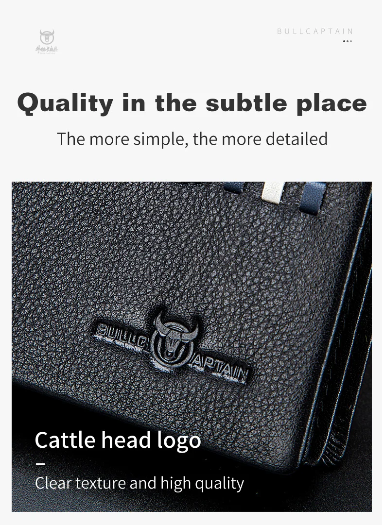 BULLCAPTAIN Echtes Leder Brieftasche Männlichen Marke Designer Business Brieftasche Multi-funktion Lagerung Geldbörse Rfid Karte Paket Brieftasche Männer – Detail 14