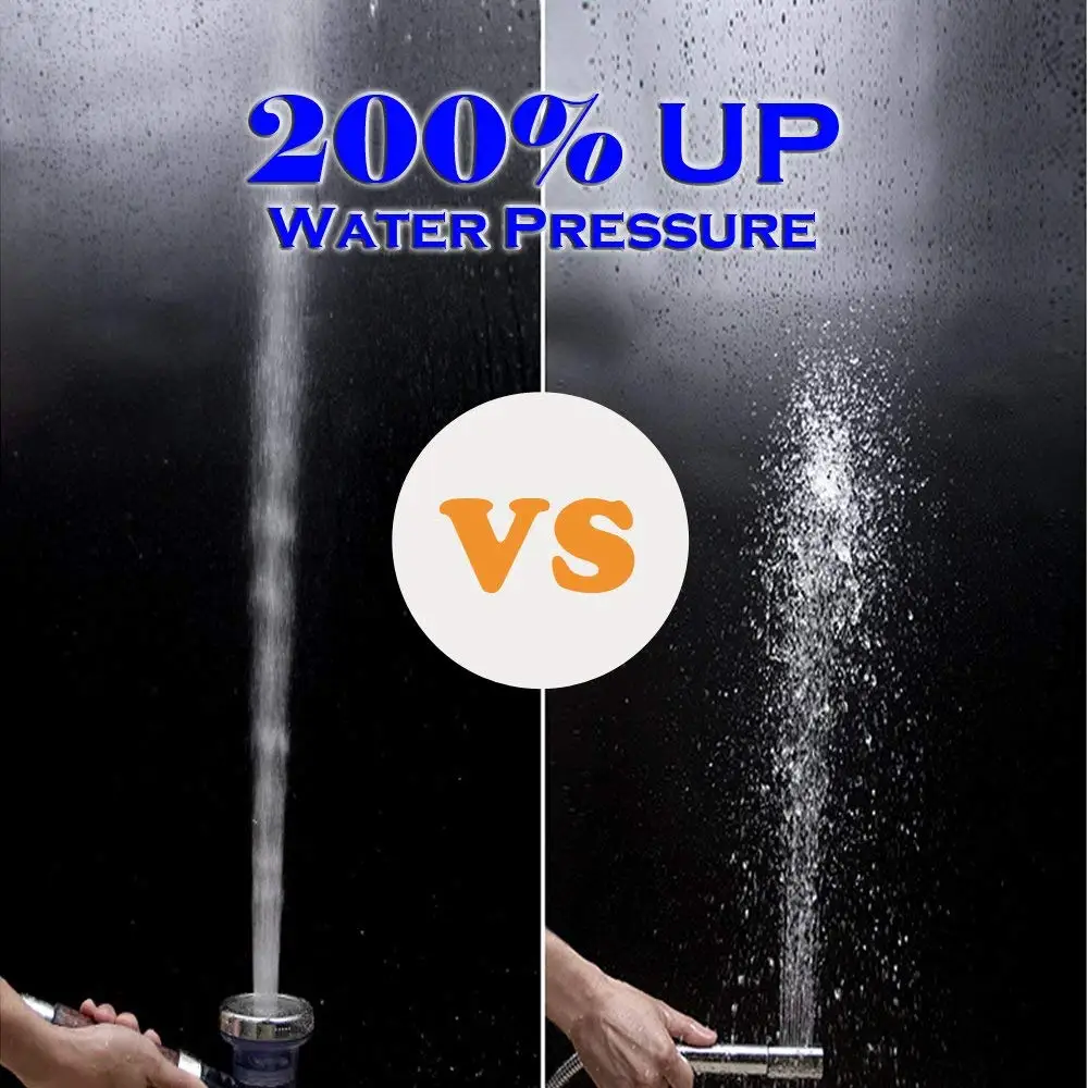 New 3 Functions High Pressure SPA Shower Head Water Saving Handheld Rainfall Bathroom Accessories Anion Filter Bathroom Shower