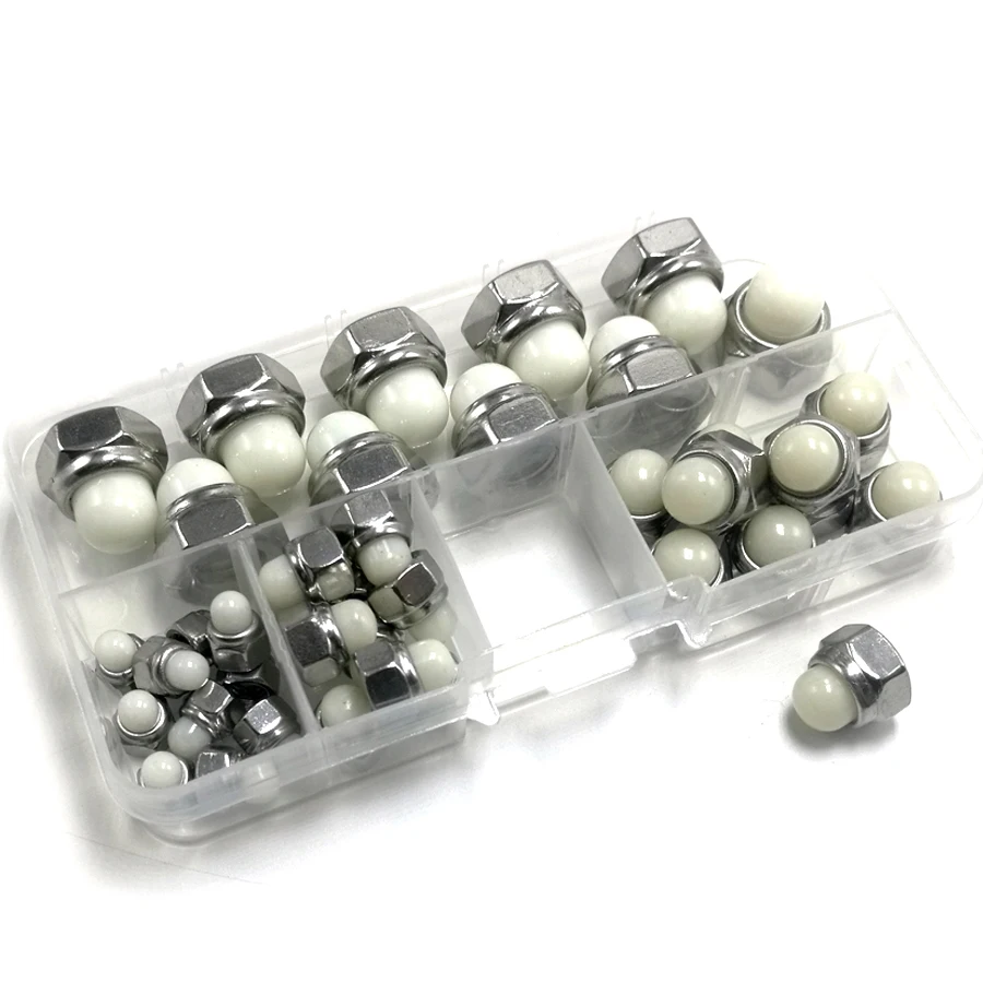 

M5 M6 M8 M10 SS304 Nylon Cap Acorn Nut Kit ,B026