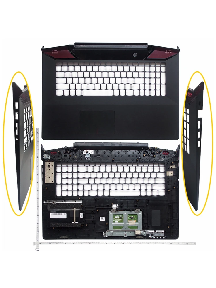 Nowa osłona ramki LCD do Lenovo Ideapad Y700-17 Y700-17ISK COVER Palmrest Upper Case Touchpad AP0ZH 000400   AP0ZH 000410   zawiasy — zdjęcie 2