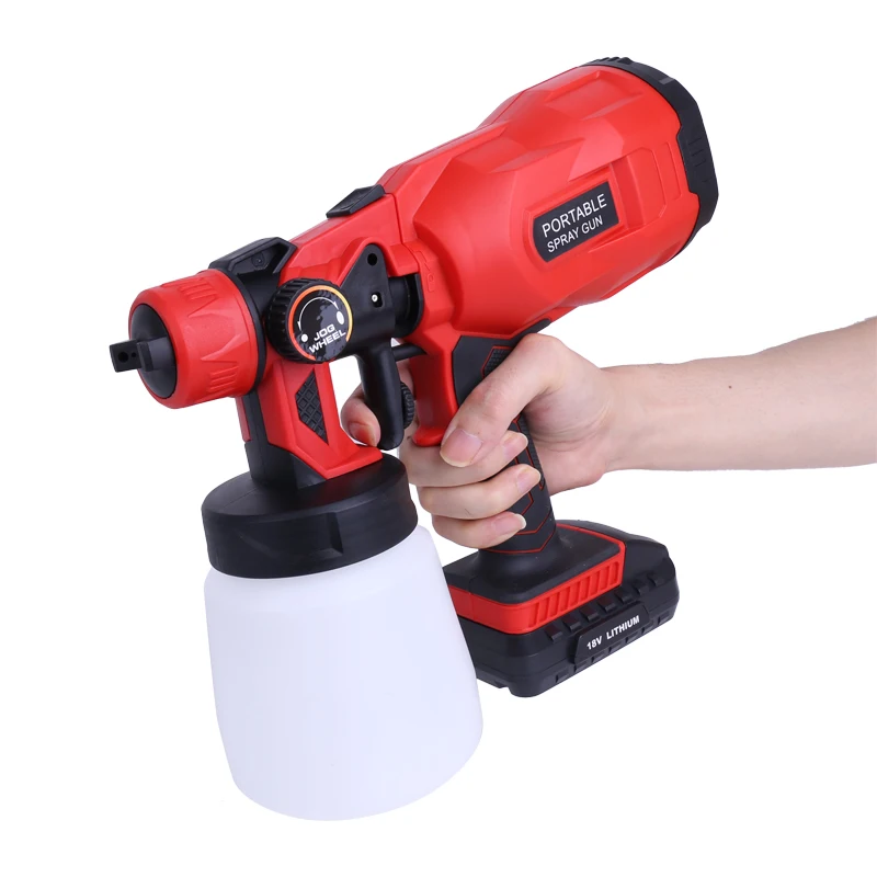 Electric Spray Gun 800ml Household Paint Sprayer High Pressur Gun Flow Control Airbrush Easy Spraying Cordless Electric Airbrush