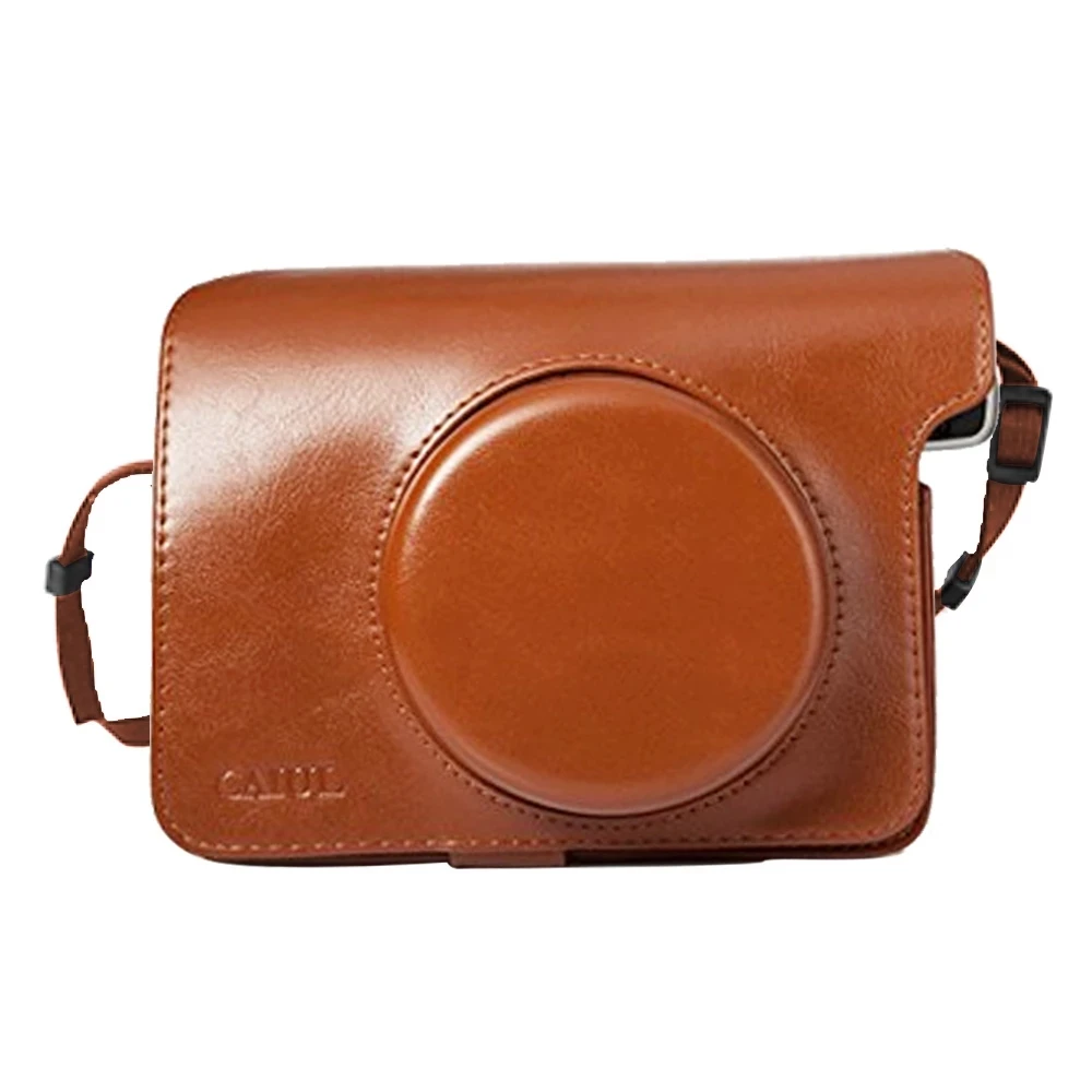 For Fujifilm Instax Wide 300 Instant Print Camera PU Crystal Clear Camera Soft Shoulder Bag Protective Case Cover Sheath Pouch