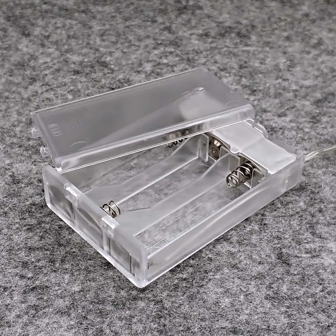 3 AA Battery Holder Box Case with Switch New 3 AA 4.5V Battery Holder Box Case with Lead Transparent Box