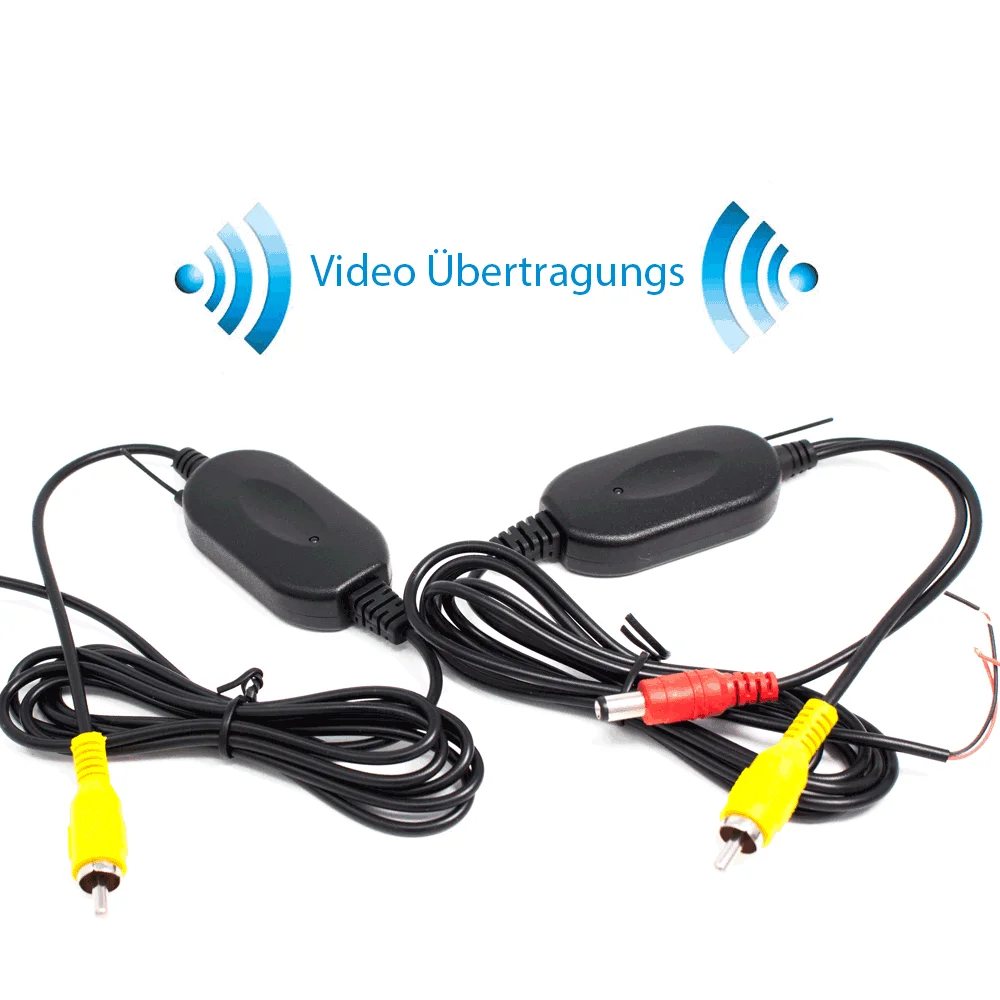 Podofo 2.4 Ghz Wireless Rear View Camera RCA Video Transmitter & Receiver Kit for Car Rearview Monitor FM Transmitter & Receiver