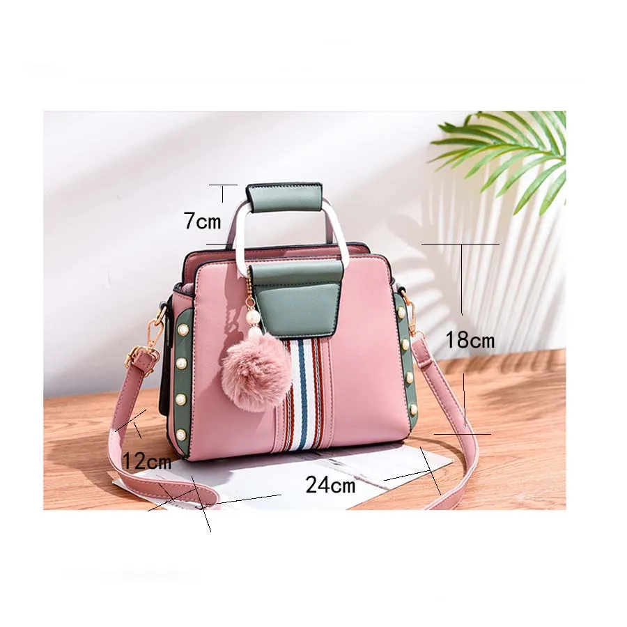 New shoulder bag women bag handbags women bags designer High-grade Scrub leather messenger bags Hairballbags for women 2020