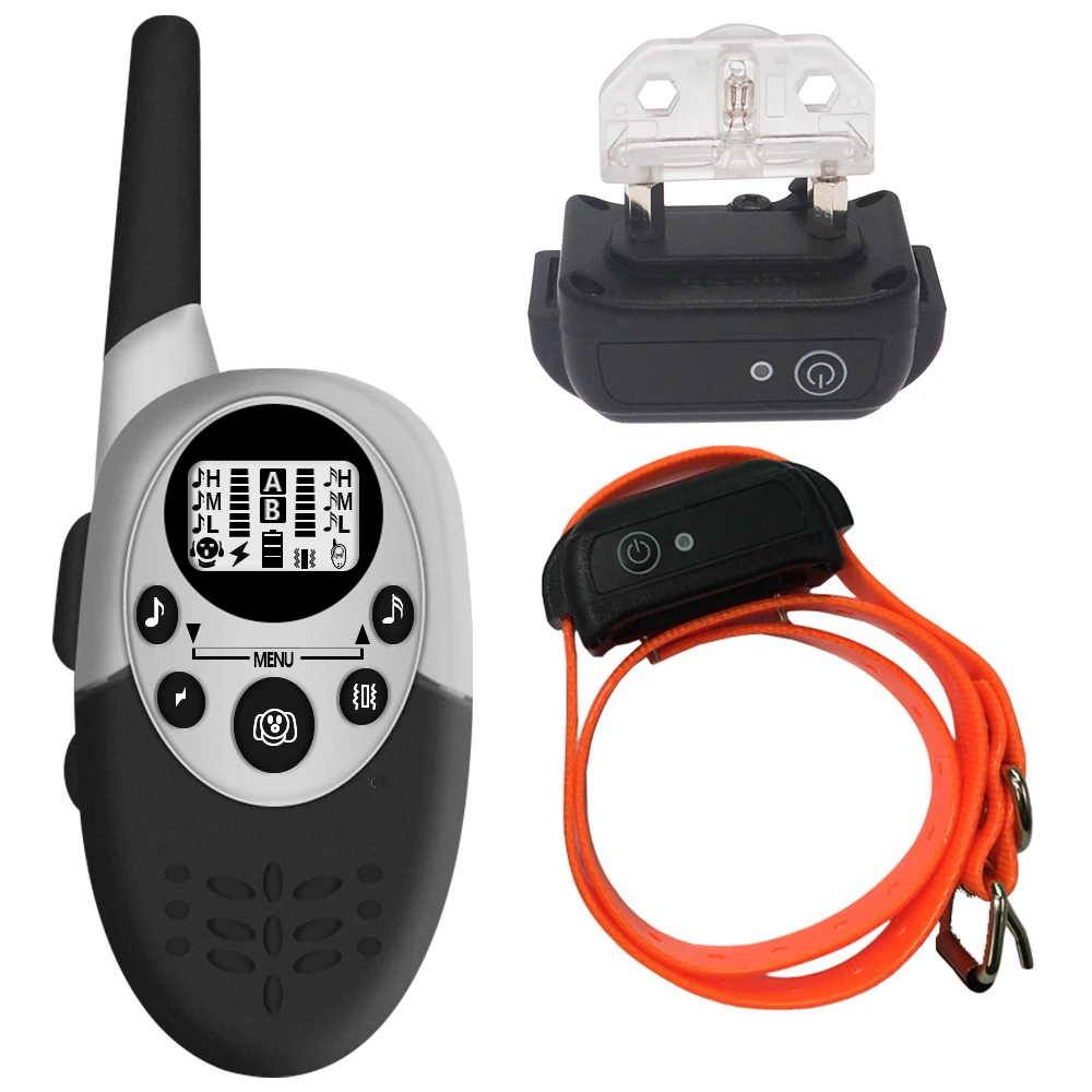 1000m Waterproof Dog Trainer Collar Remote Rechargeable Anti Barking Control Training Collar Device with Vibration Sound Shock