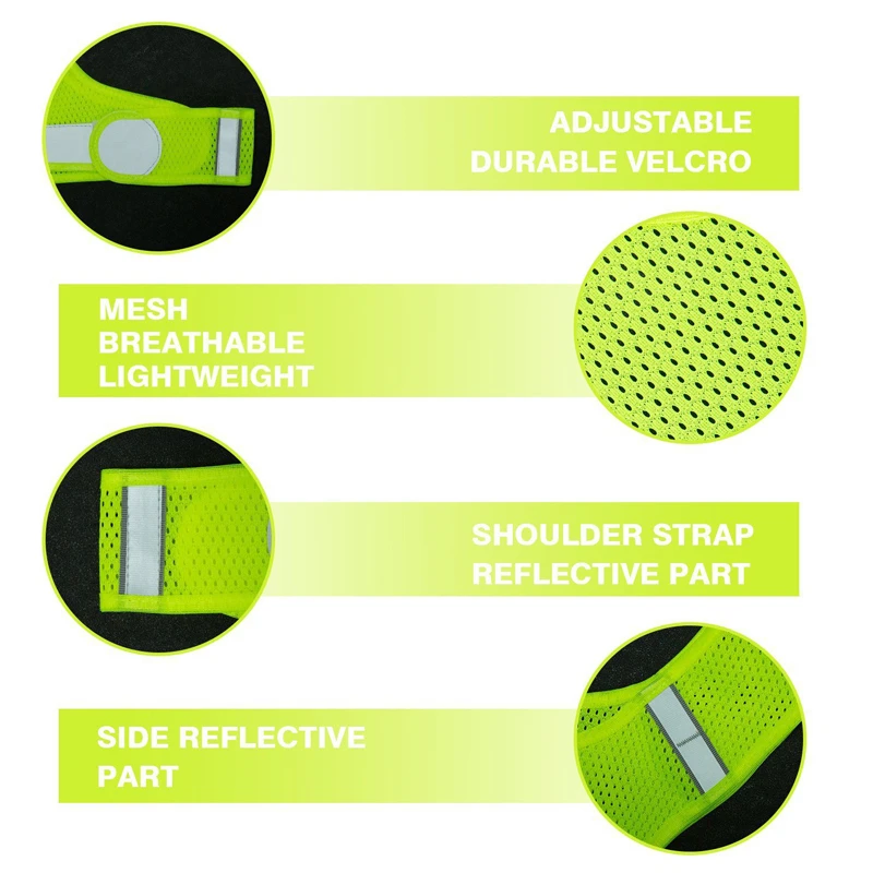 Outdoor Corsa E Jogging Giubbotto Riflettente Gilet Da Ciclista Ciclismo Di Sicurezza Leggero di Pesca Della Maglia di Sport Per Le donne Degli