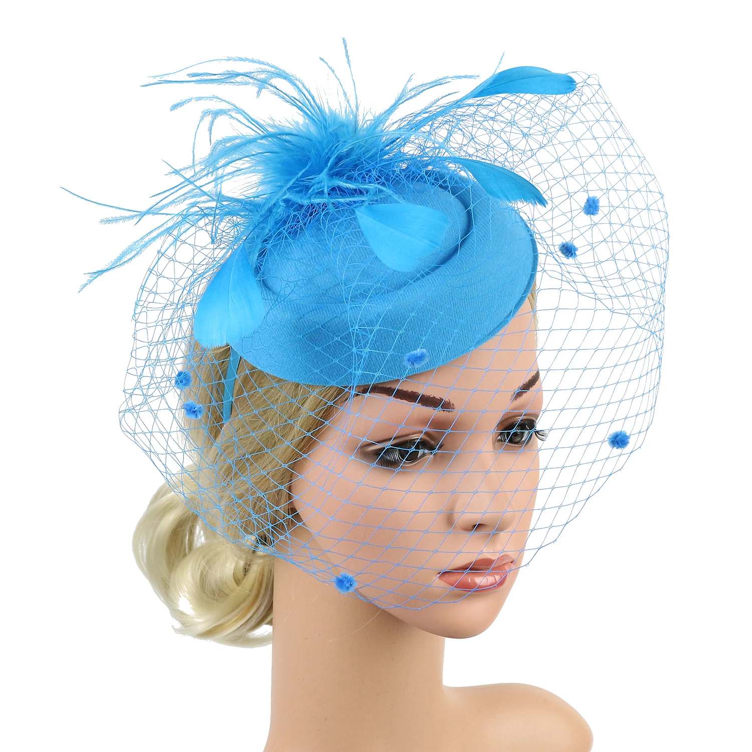 Womens Sinamay Fascinator Cocktail Party Hat Headwear Wedding Church Kentucky Derby Dress Headwear