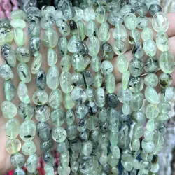 5-12mm Irregular Natural Prehnites Loose Spacer Beads For Jewelry Making DIY Bracelet Earrings Necklace Accessories 15'' Strands