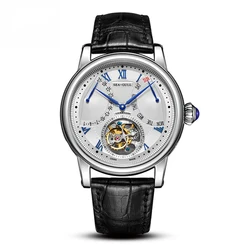 Orologio da uomo Seagull orologio meccanico automatico Tourbillon calendario zaffiro multifunzionale orologio da polso da uomo di lusso ST8004ZS