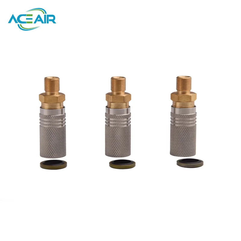 Acoplador Rápido Estendido PCP, Recarga de Cilindro De Gás, Adaptador De Conector De Enchimento De Gás, Conexões De Liberação Pneumática, M10, 1/8NPT, 1/8BSPP