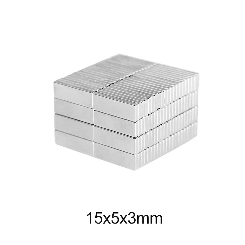 15x5x3 Powerful Small Magnets sheet Neodymium Magnet 15x5x3mm Block Permanent NdFeB Magnet 15*5*3