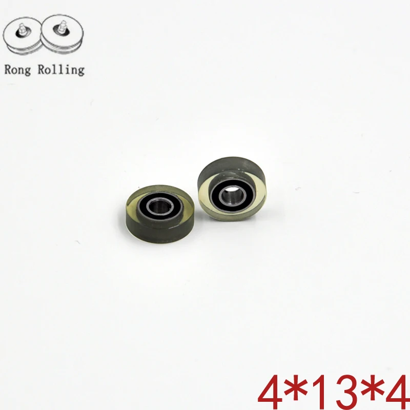 Polyurethane PU Coated Plastic Bearing bore 4mm,roller thickness 4-5mm,wheel diameter 11-18mm.Flat Equipment Roller, Flat Wheel