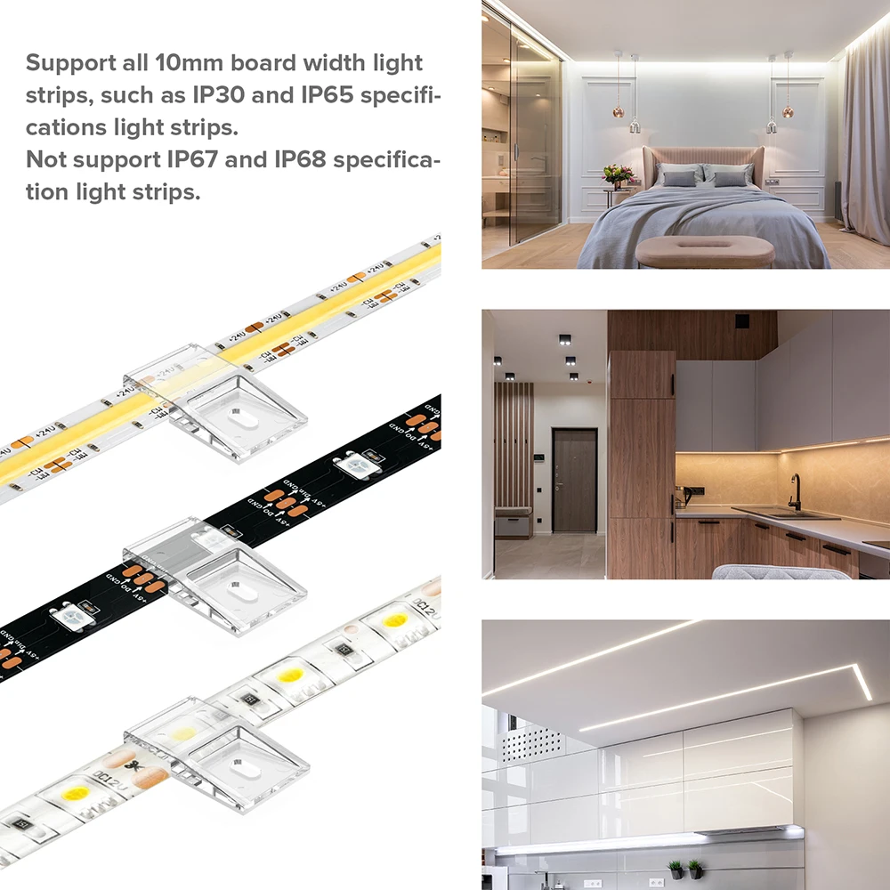 10 Pcs Self-adhesive Clip with Screw for 10mm PCB WS2812B WS2811 WS2815 LED Light Strip Wire Bundle Holder Tie Mount Connector