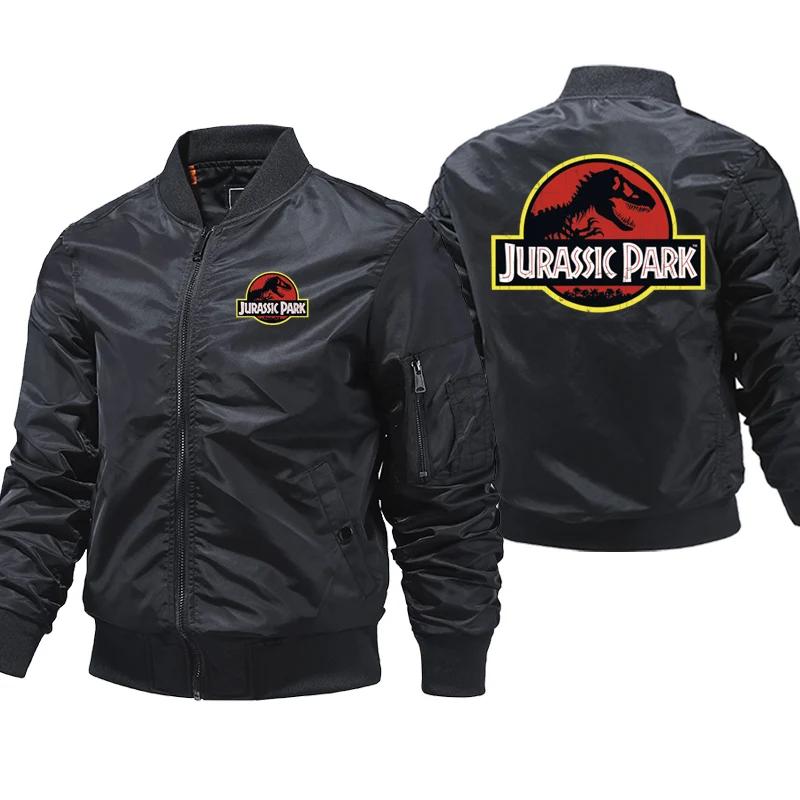 Jurassic Park Bomber Jackets Men Dinosaur Ma-1 Air Thick Pilot Jacket Thick Coat Windbreaker Zipper ceketler casacas Coats