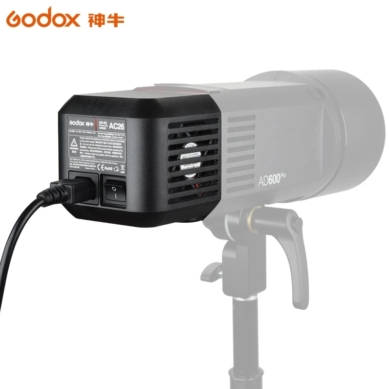 GODOX AC-26 AC Power Adapter With Power Cable For Ad600b Ad600bm Ad600m Ad600 Ad600Pro Flashpoint XPLOR 600 Flash Strobe Lights