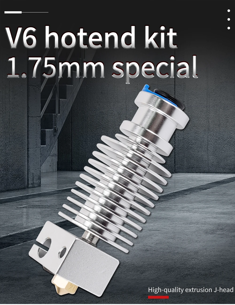 E3D V6 Hotend + Bimetal Heatbreak for V6 Prusa Voron Remote Short Direct Heat Sink Range 1.75MM for Feeding 3D Printer Extruder