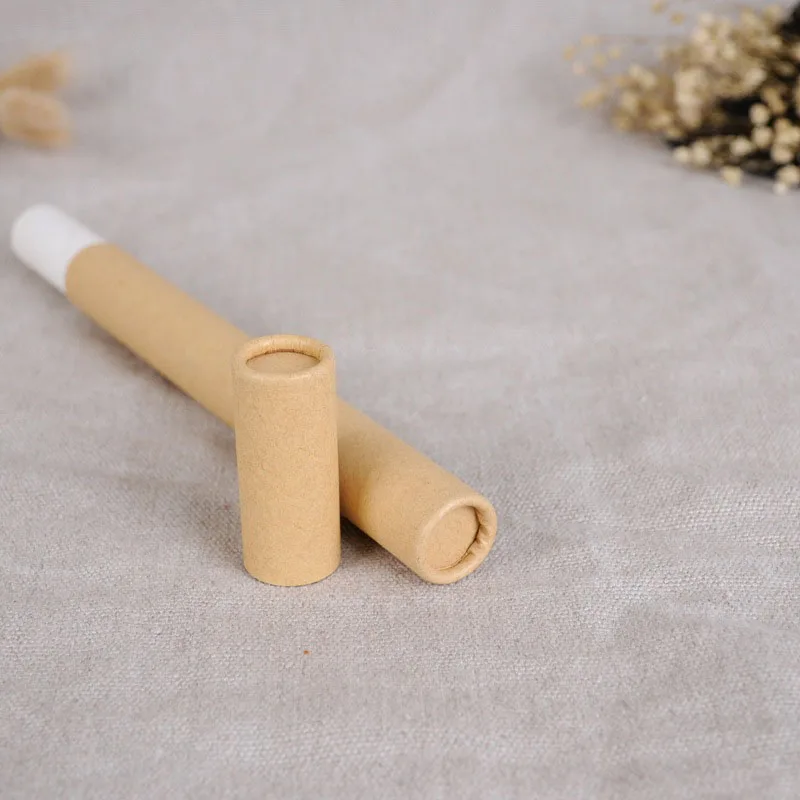 Long Incense Tube Kraft Paper Empty Incense Barrel Household Joss Sticks Packing Storage Box