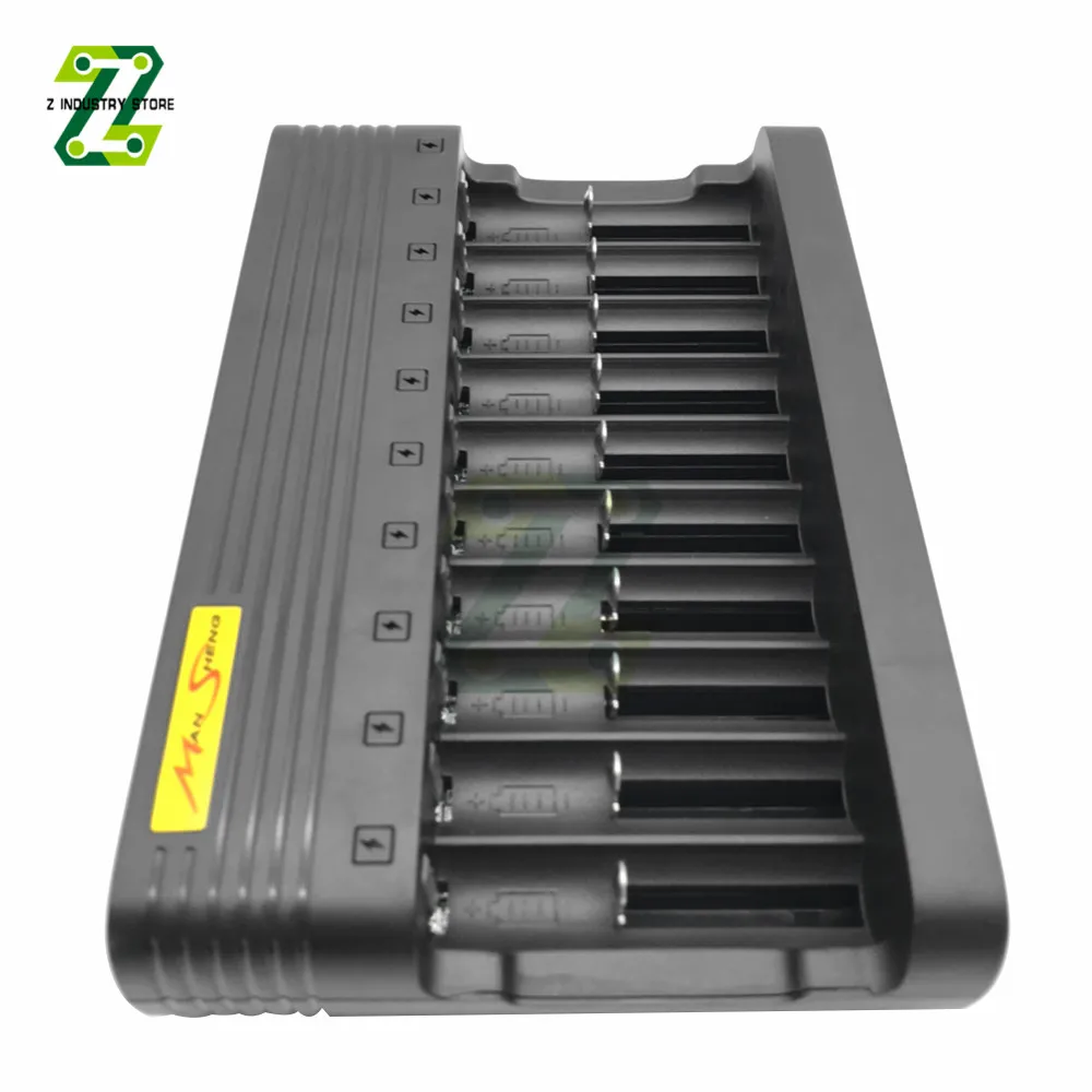 18650 Battery Charger Smart Lithium Charging Li-ion Rechargeable Battery Charger 10Slots For 14500 16350 18500