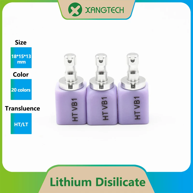 

Free Shipping XANGTECH C14 18-15-13mm Disilicate Lithium Blocks (Glass Ceramic) HT/LT for Dental lab