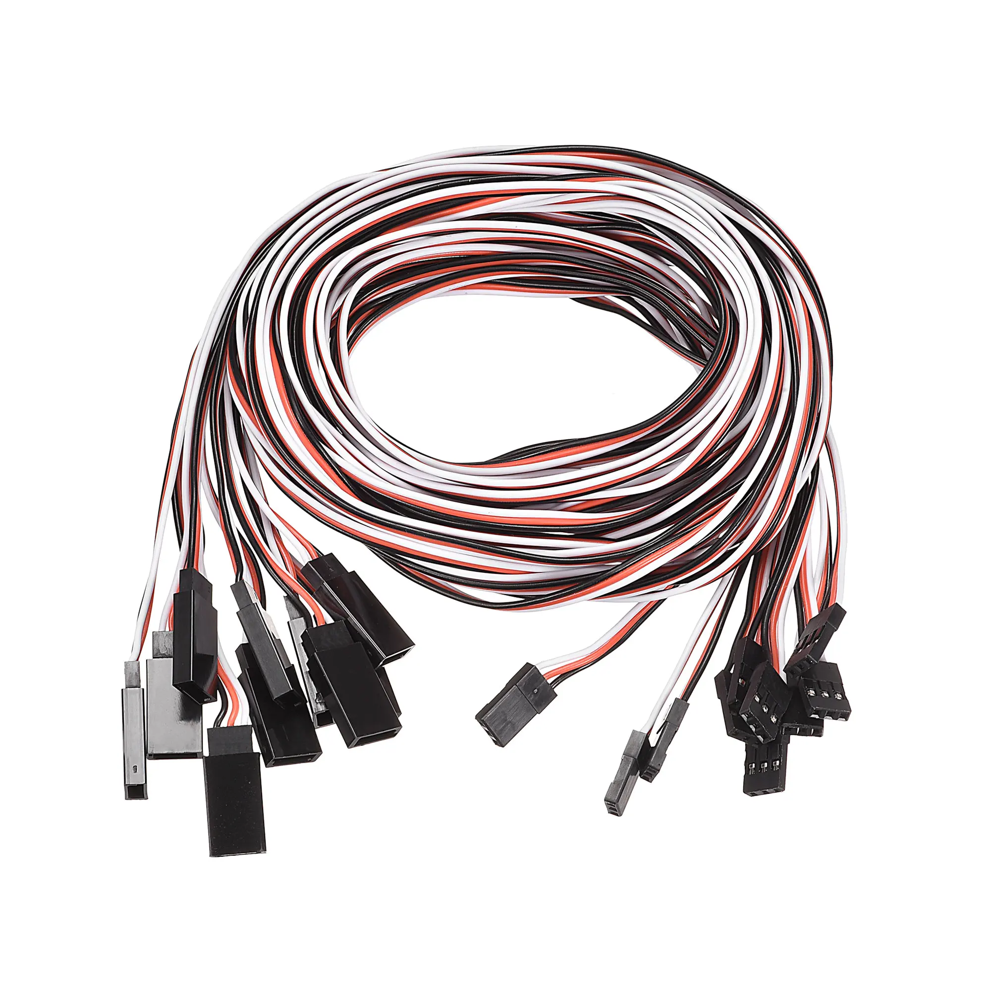 

10Pcs 3-Pin Servo Extension Cable Cord Connector Lead Wire Male to Female 22AWG 30-Cores Servo Receiver Wire for RC Car