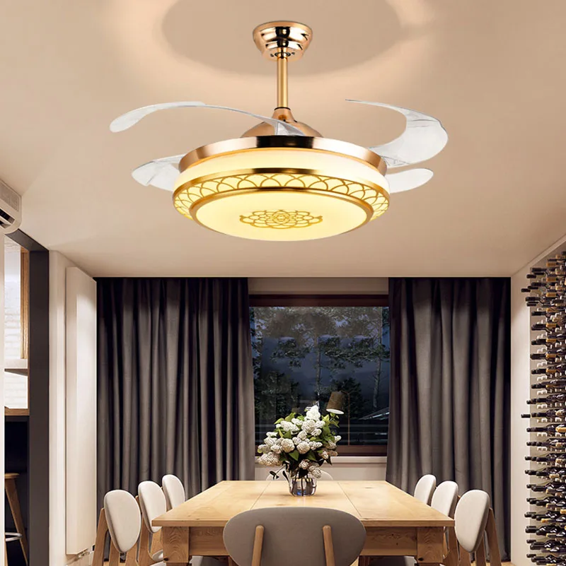 Invisible fan light living room electric fan light wind power household dining bedroom light with electric fan light