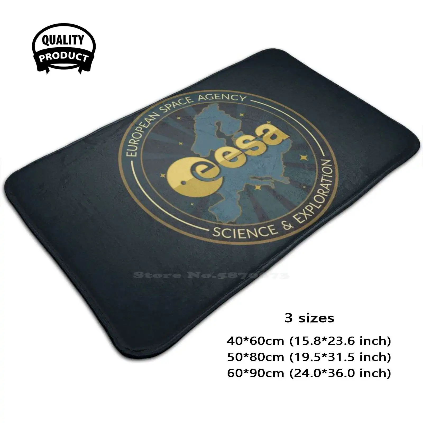 Esa Exploration Emblem Soft Cushion Home Carpet Door Mat Car Rug European Space Agency European Union Logo International Space