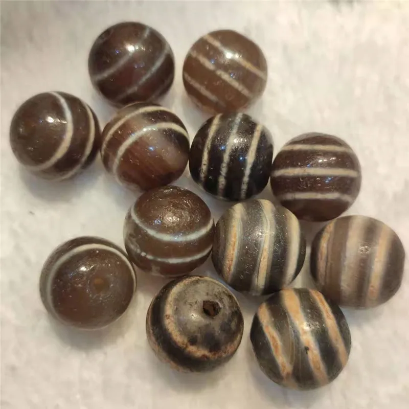 50pcs/lot Natural Agate 3-Line Strips Stone Ghost Eyes 14mm/18mm Dzi Beads for Bracelet DIY Jewelry Making High Quality