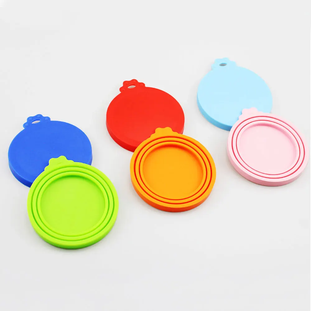 Silicone world 3 In 1 Reusable Food Storage Keep Fresh Cover Cans Cap Pet Can Box Cover Silicone Can Lid Hot Kitchen tools