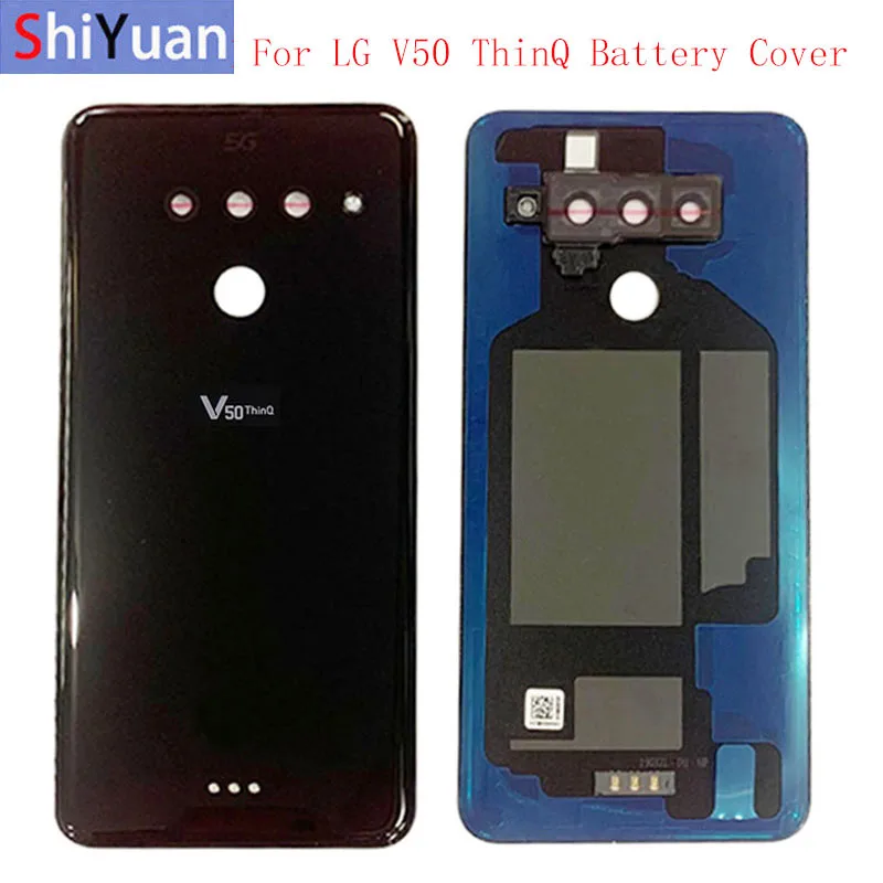 Battery Cover Rear Door Housing Glass For LG V50 ThinQ 5G LM-V500N V500EM Back Cover with Logo Repalcement Repair Parts