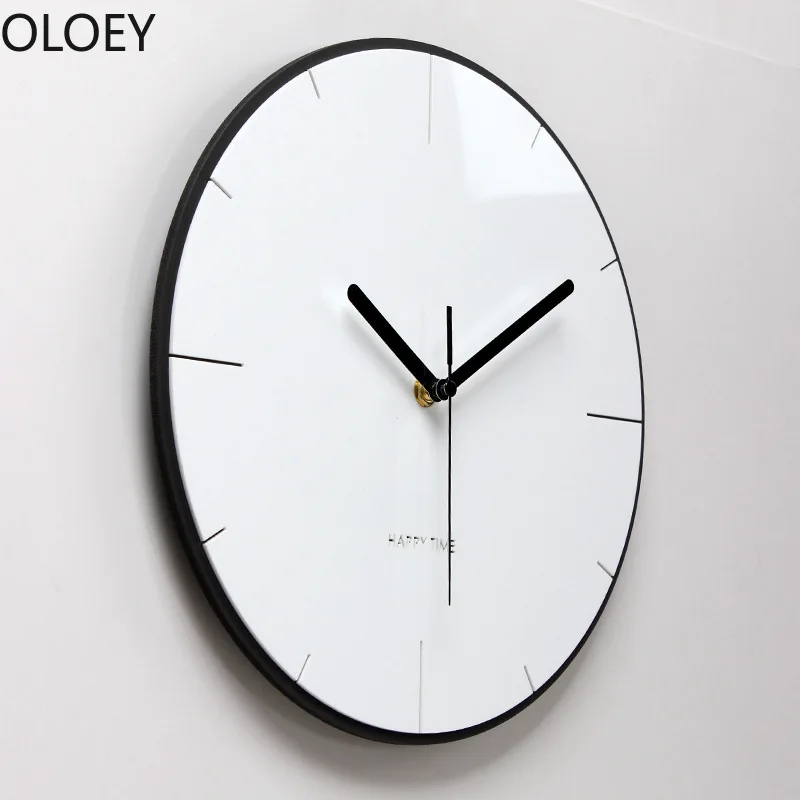 

Creative Nordic Wall Clock Modern Design Kitchen Simlple Large Clocks Wall Home Decor White Silent Bedroom Digital Wall Clock